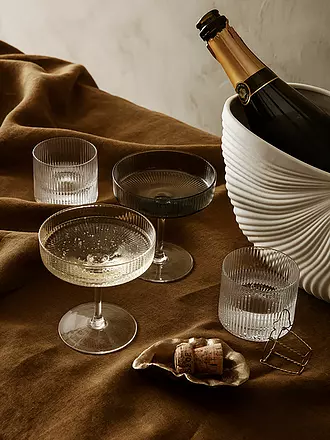 FERM LIVING | Champagnerglas 2er Set RIPPLE | 